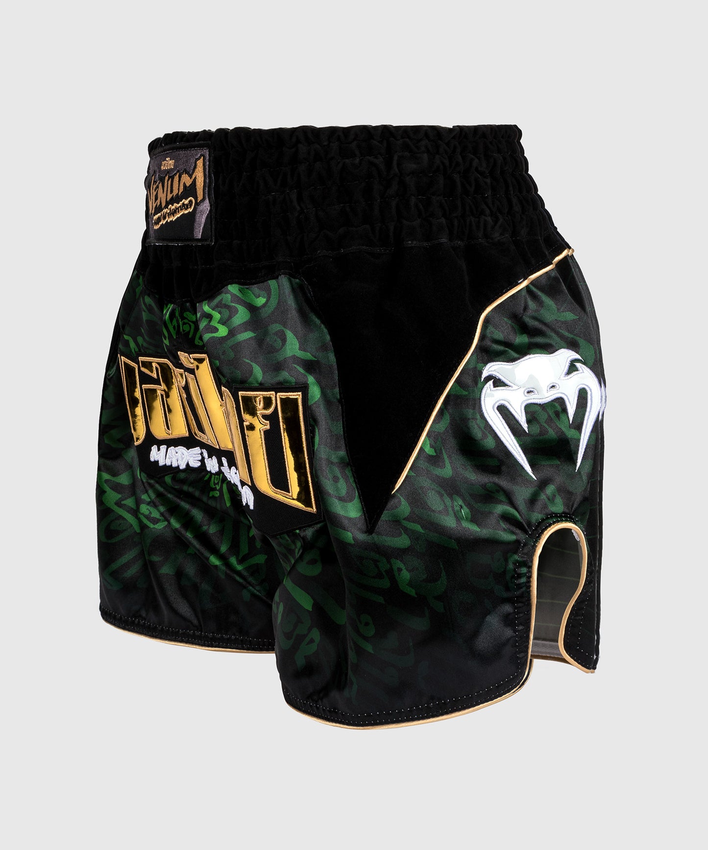Venum Attack Shorts de Muay Thai - Negro/Verde