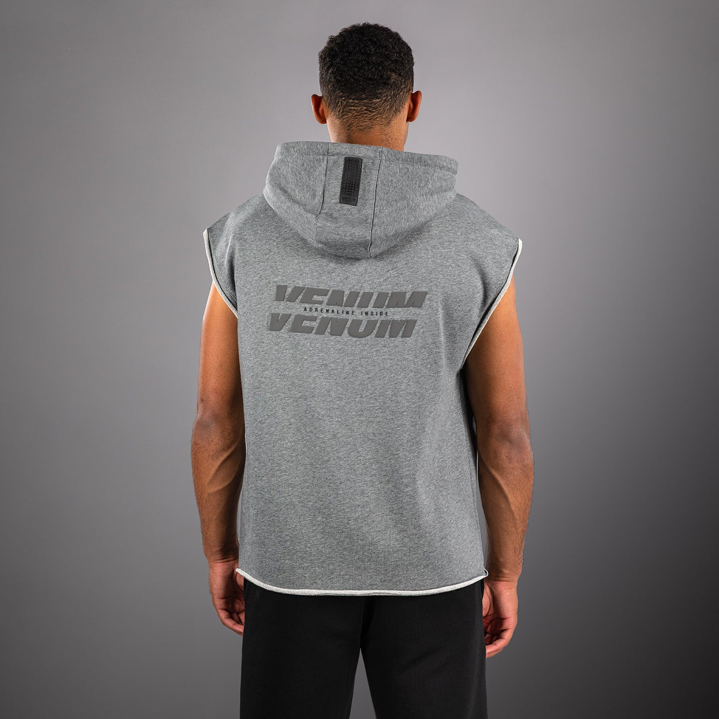 Venum Divide Sudadera con Capucha Sin Mangas - Gris Jaspeado