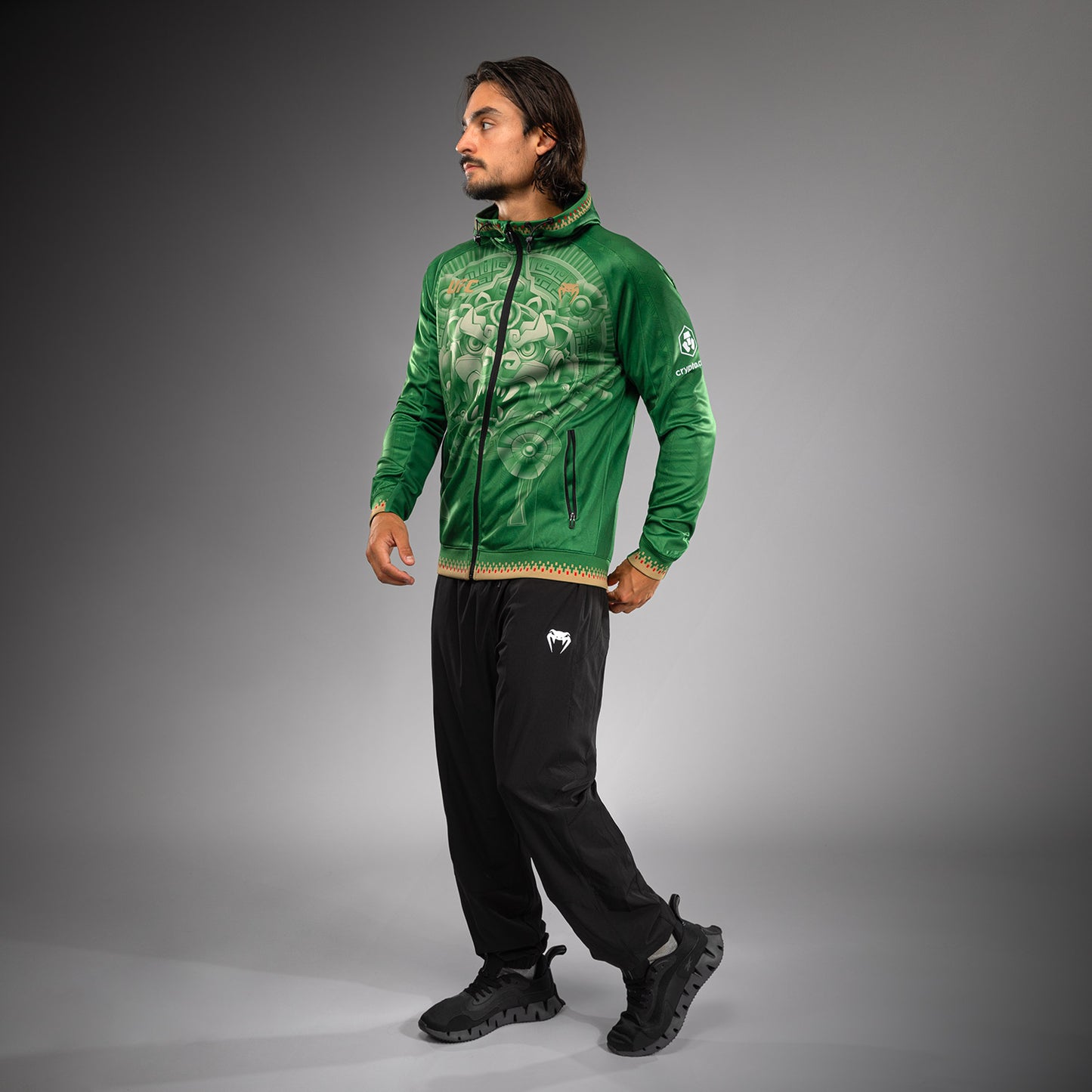 Noche UFC 2.0 By Venum Authentic Fight Night Sudadera con Capucha - Verde
