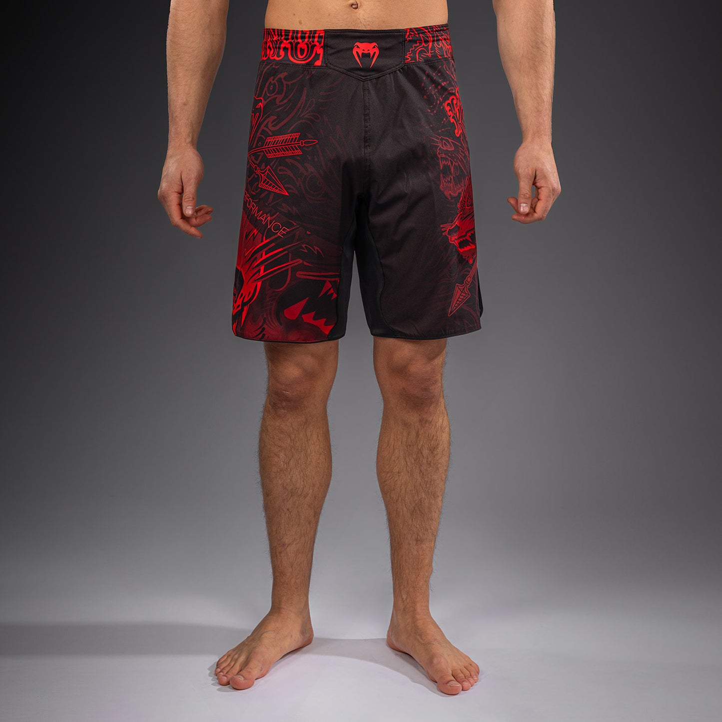 Venum Wolf Atak Short de Combate – Negro/Rojo