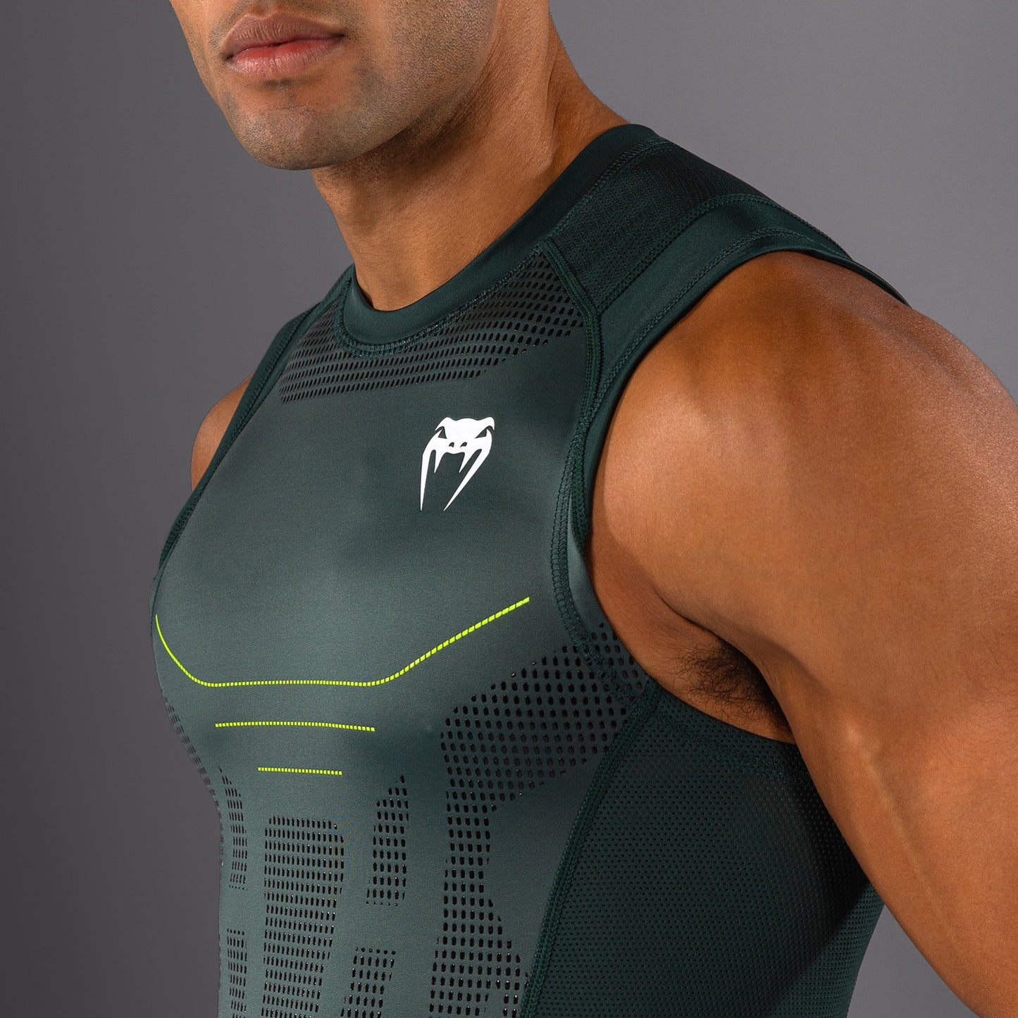 Venum Technical 3.0 Camiseta Sin Mangas Rashguard - Verde Bosque