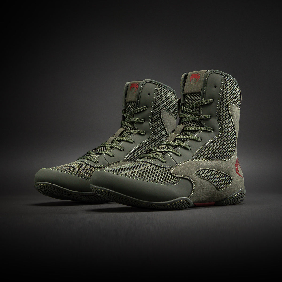 Venum Contender Zapatillas de boxeo - Caqui/Rojo