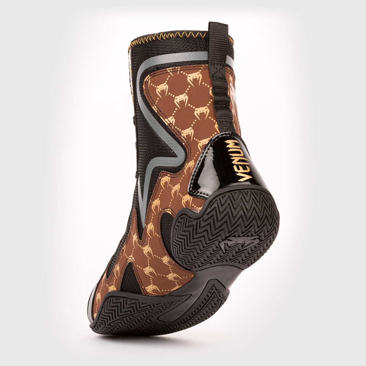 Zapatillas de boxeo Venum Elite Evo Monogram - Negro/Marrón