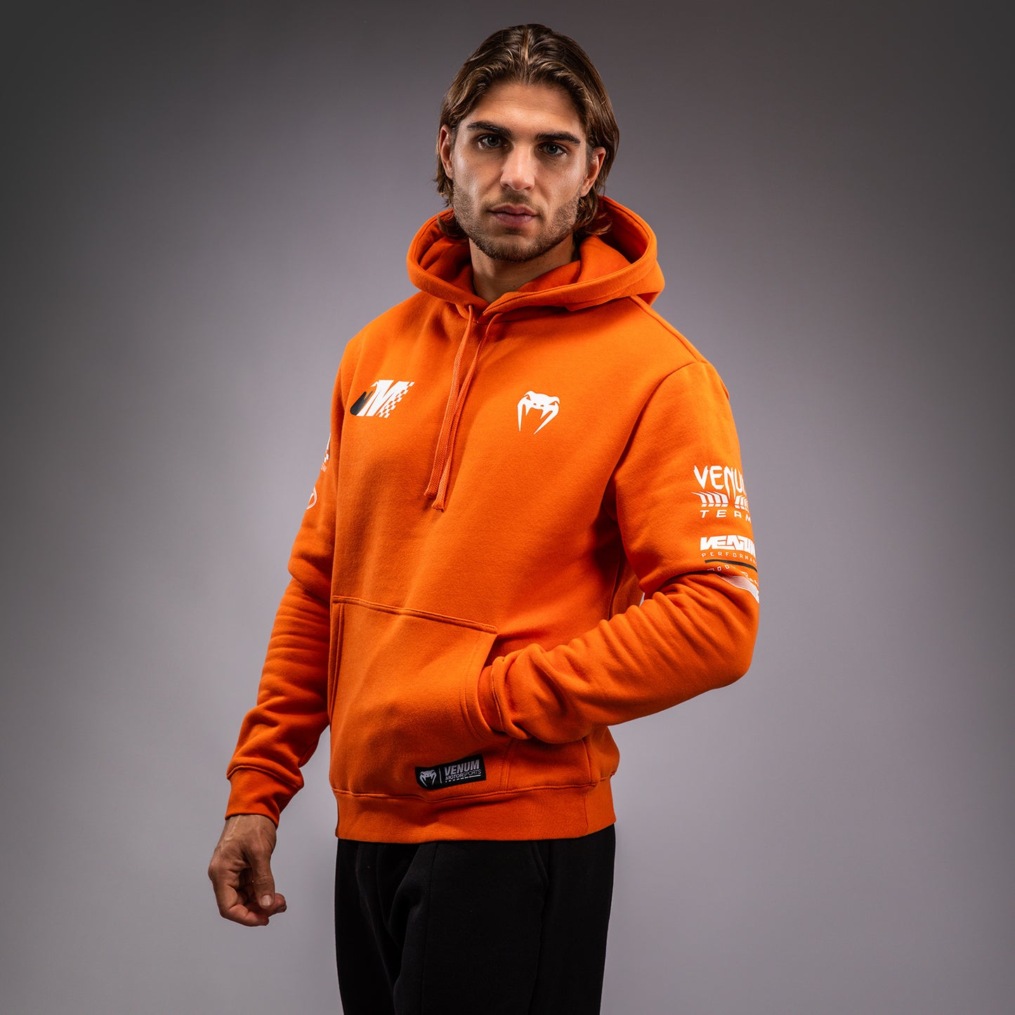 Venum Motorsport Sudadera con Capucha - Mandarina