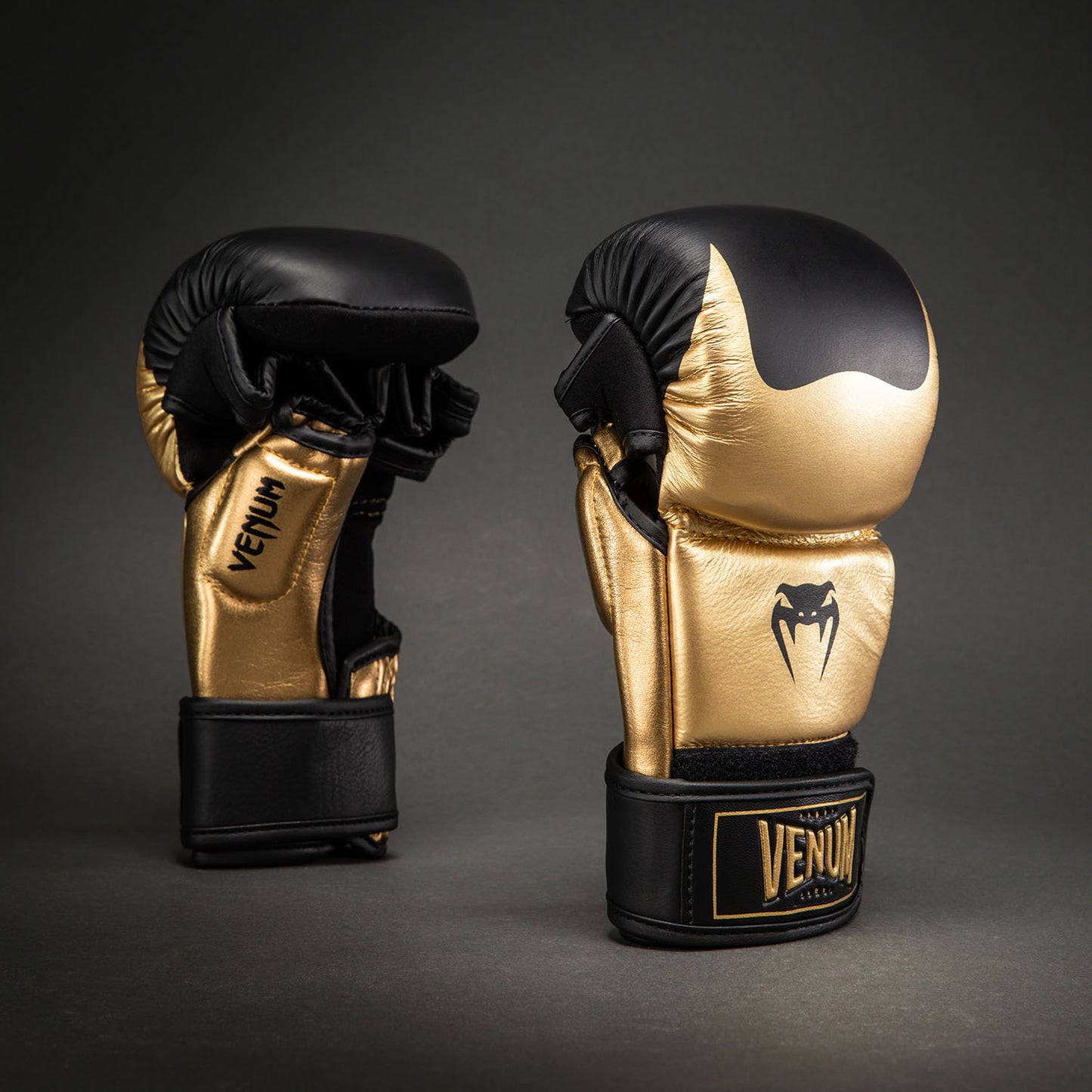 Venum Attack 2.0 Guantes de Sparring de Piel – Oro/Negro