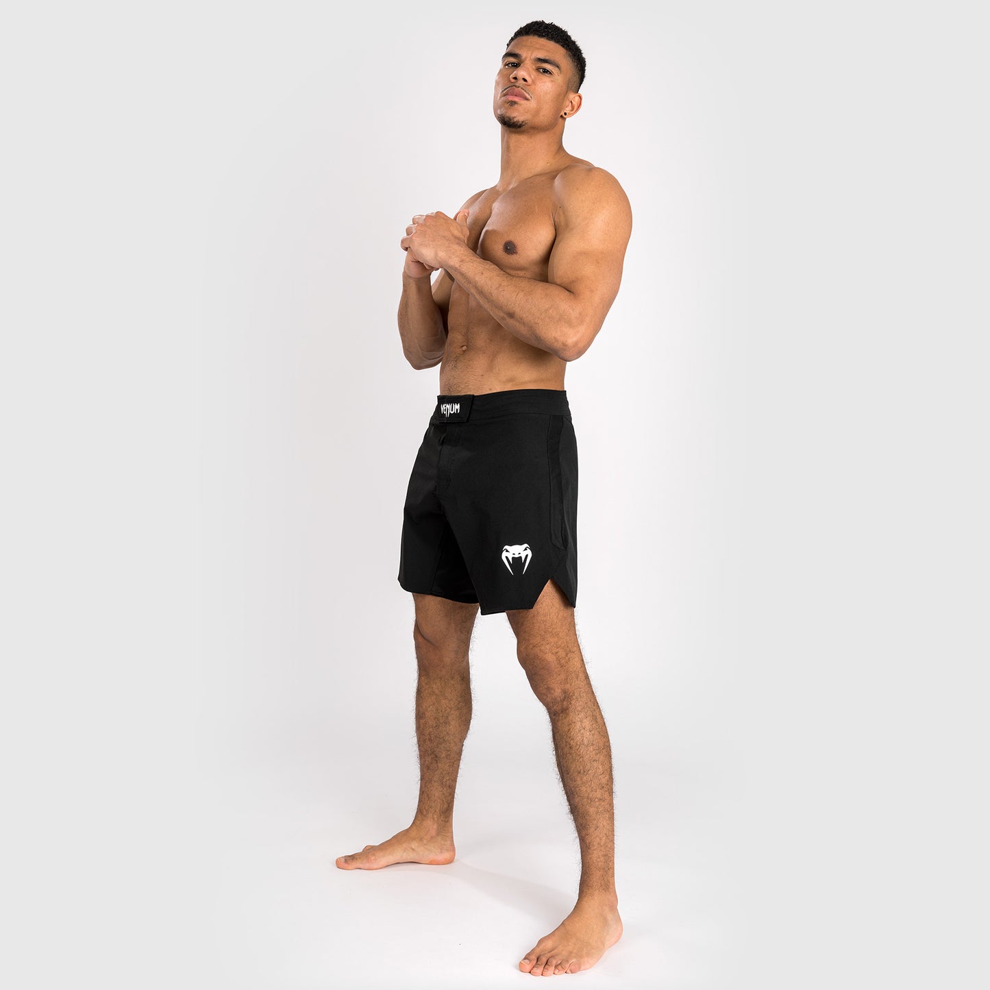 Venum Contender Pantalones cortos de lucha para hombre - Negro/Blanco