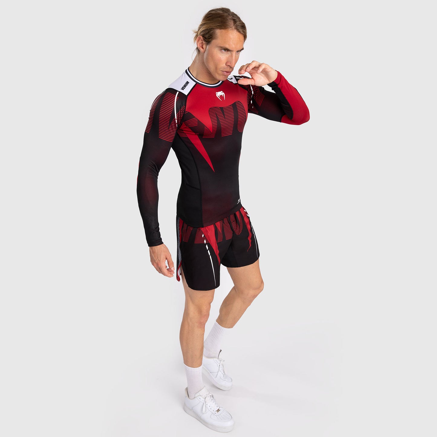 Venum Adrenaline Rashguard de Manga Larga para Hombre - Red
