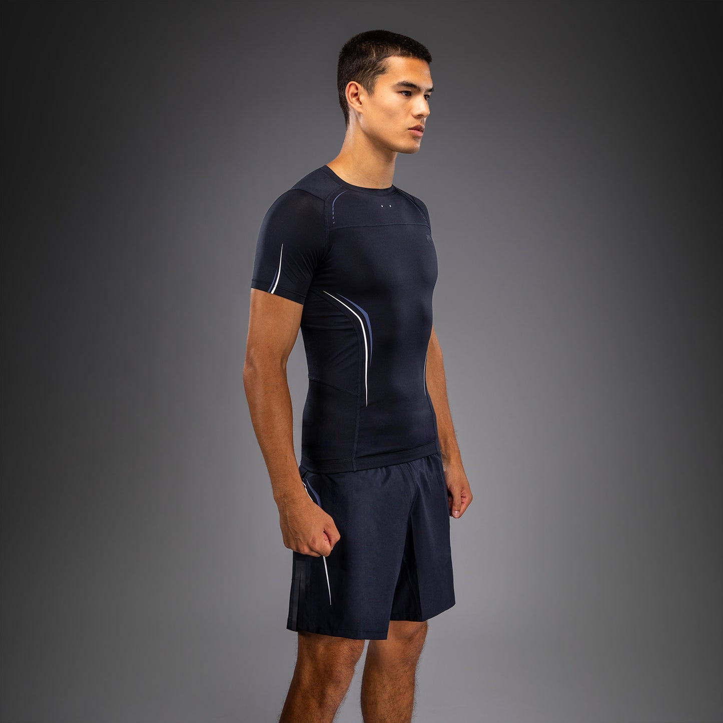 Venum G-Core Rashguard Manga Corta - Azul Marino/Blanco