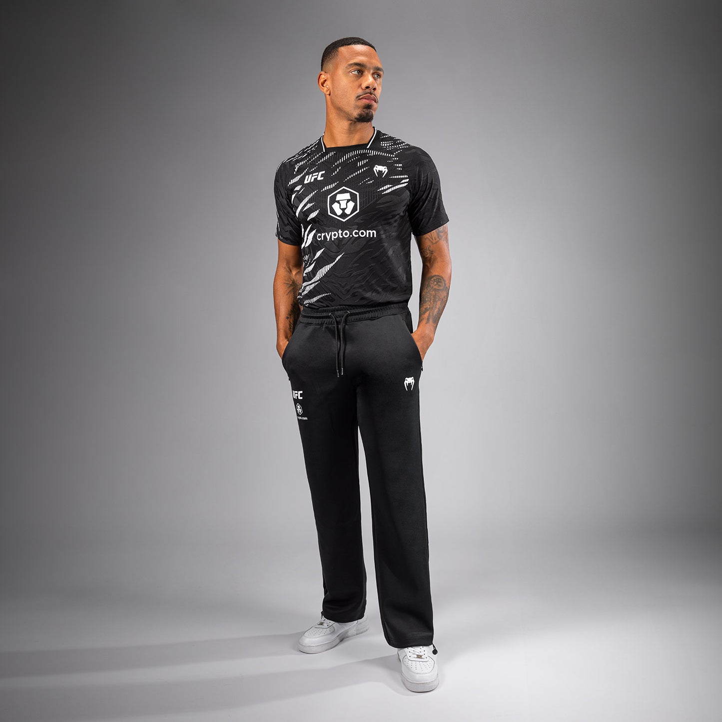 UFC Fusion by Venum Authentic Fight Night Pantalón de Pierna Recta para Hombre - Negro