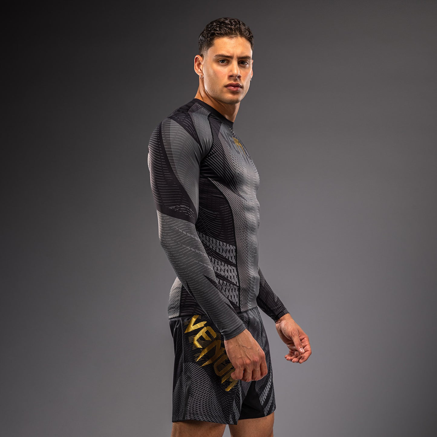 Venum Galactic 3.0 Rashguard Manga Larga - Negro/Oro