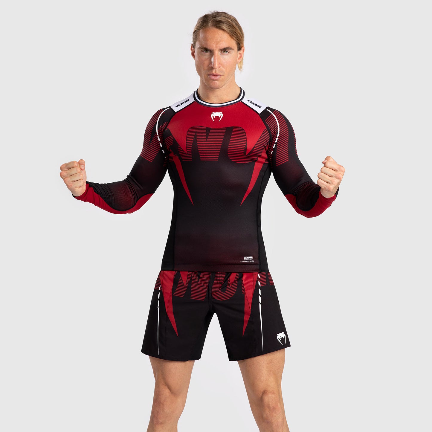 Venum Adrenaline Rashguard de Manga Larga para Hombre - Red