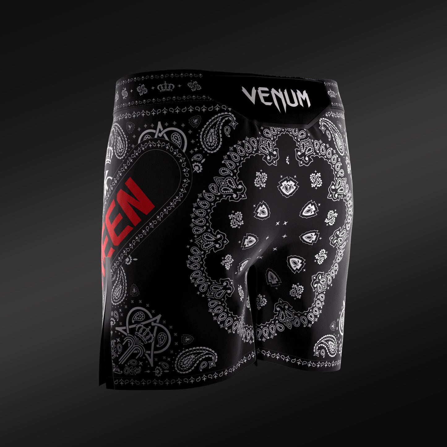 UFC Adrenaline Unrivaled by Venum King Green Pantalones cortos de vale tudo para hombre - Negro