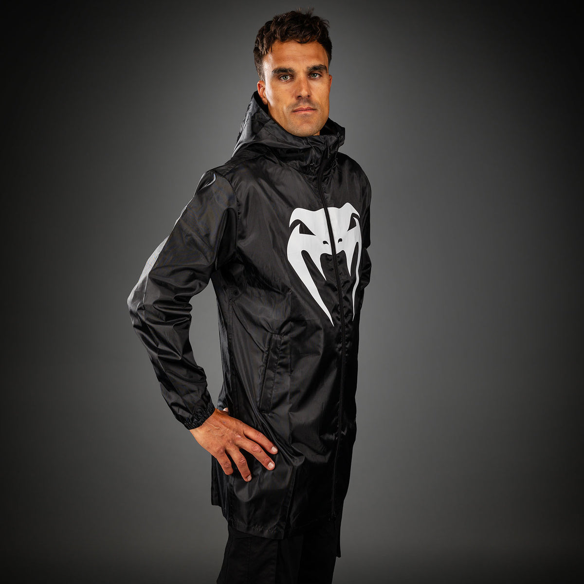 Venum MX Basics Chubasquero largo - Negro/Blanco