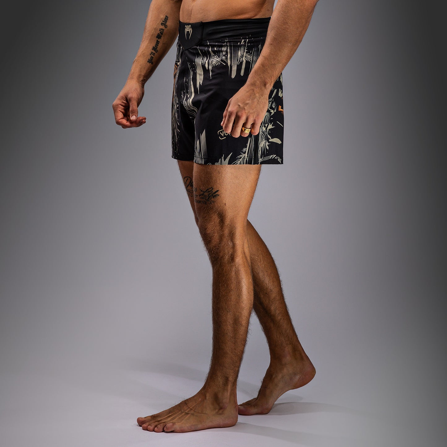 Venum Tiger Pantalones de Lucha para Hombre - Negro/Naranja Neón