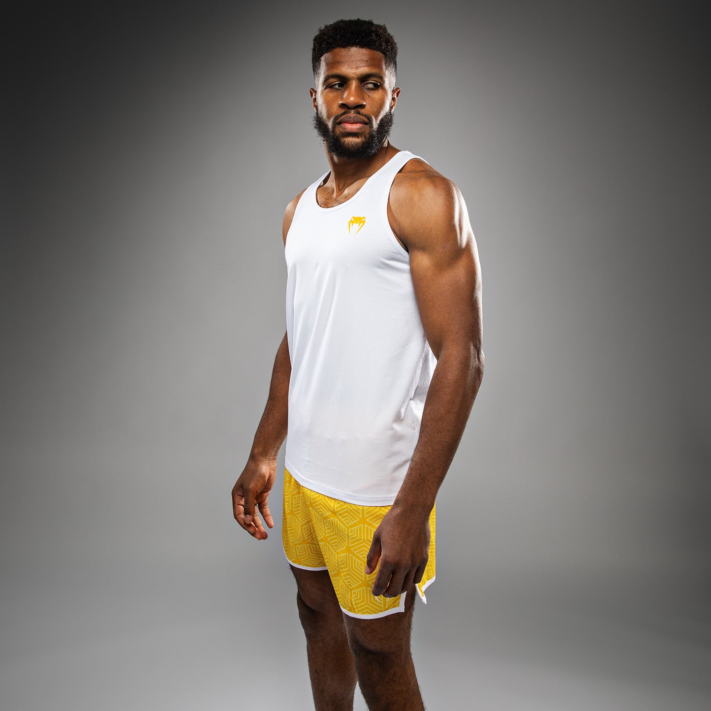 Venum Octane Camiseta Sin Mangas - Blanco/Amarillo Vibrante