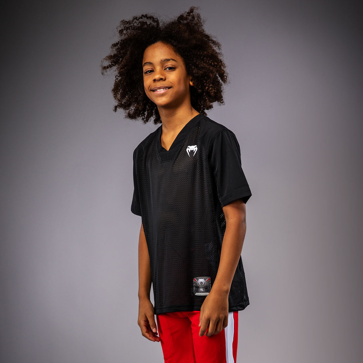Venum Elite Football Camiseta de Fútbol Manga Corta Para Niños - Negro