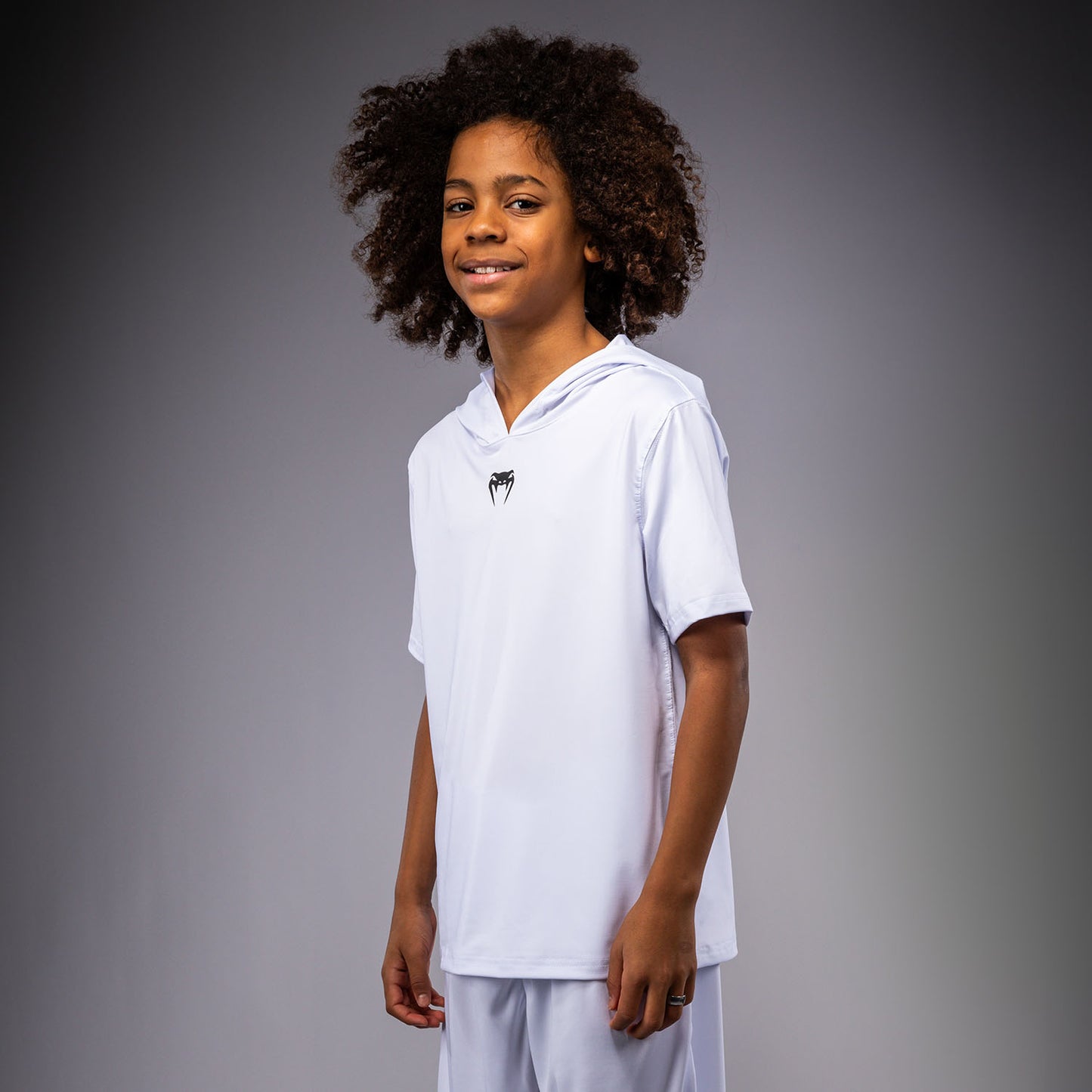 Venum Elite Sudadera Dry-Tech Manga Corta Para Niños - Blanco
