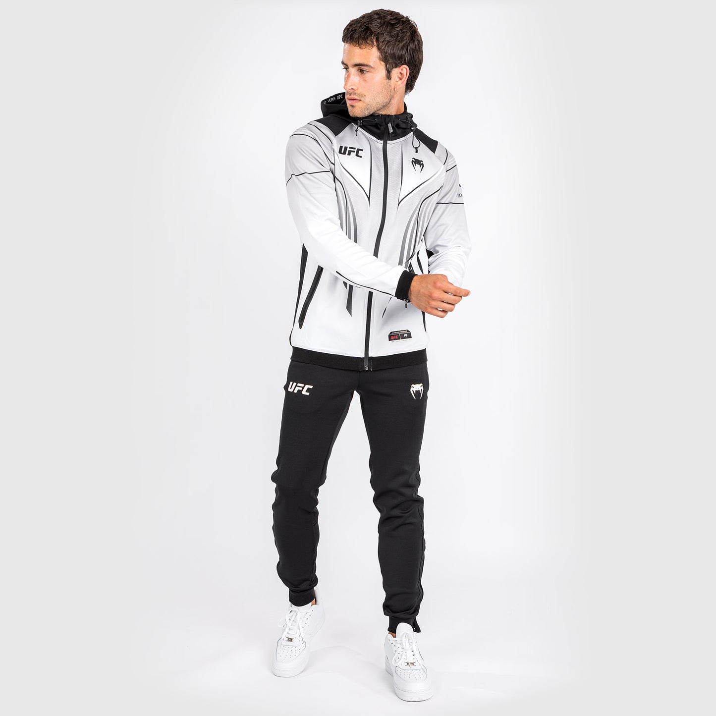 Sudadera con capucha UFC Venum Authentic Fight Night 2.0 para hombre - Blanco