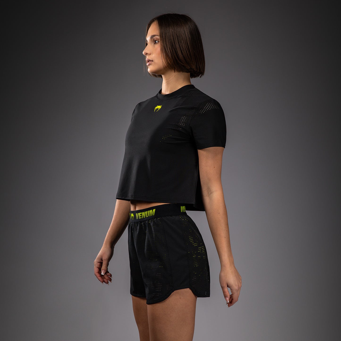 Venum Lazer Pantalón Corto de Entrenamiento Para Mujer - Negro/Amarillo