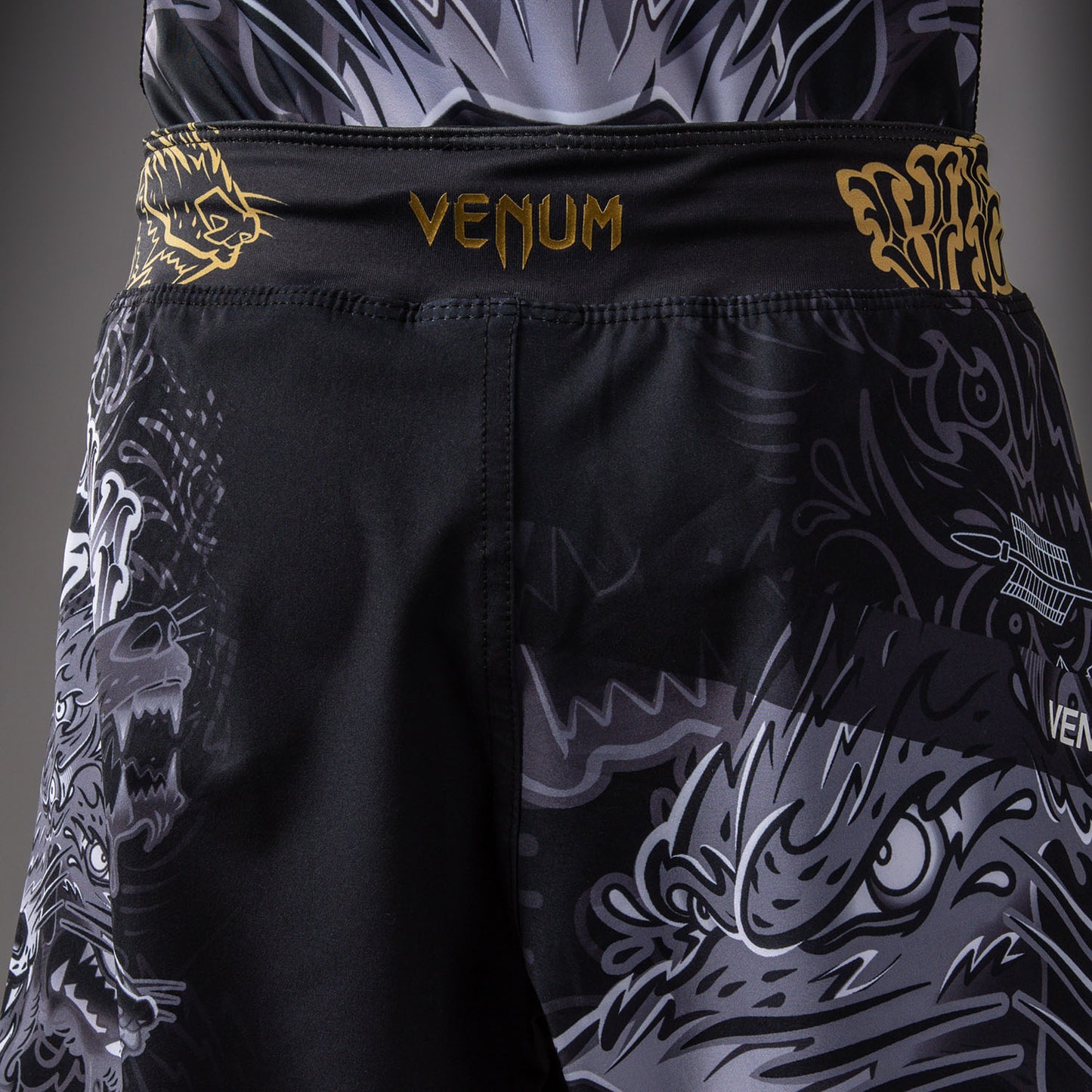 Venum Wolf Atak Short de Combate Para Niños – Negro/Gris