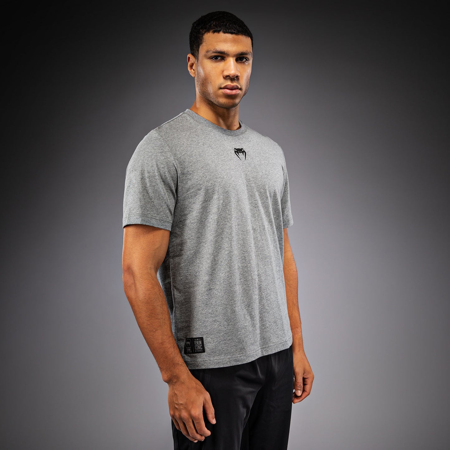 Venum Fight Icon Camiseta de Algodón - Gris Jaspeado Claro