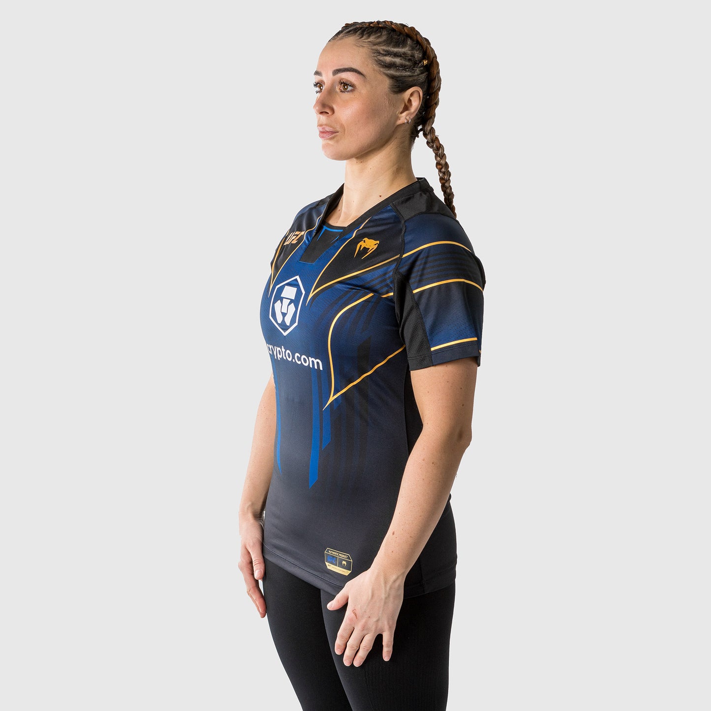 Camiseta UFC Venum personalizada Authentic Fight Night 2.0 para mujer - Midnight Edition - Champion
