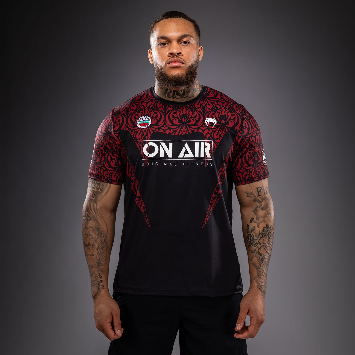 Venum BTT Camiseta Dry Tech – Negro/Rojo