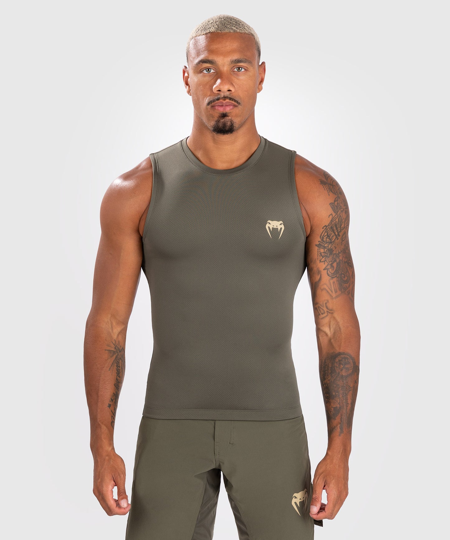 Venum Contender Lycra sin mangas para hombre - Caqui