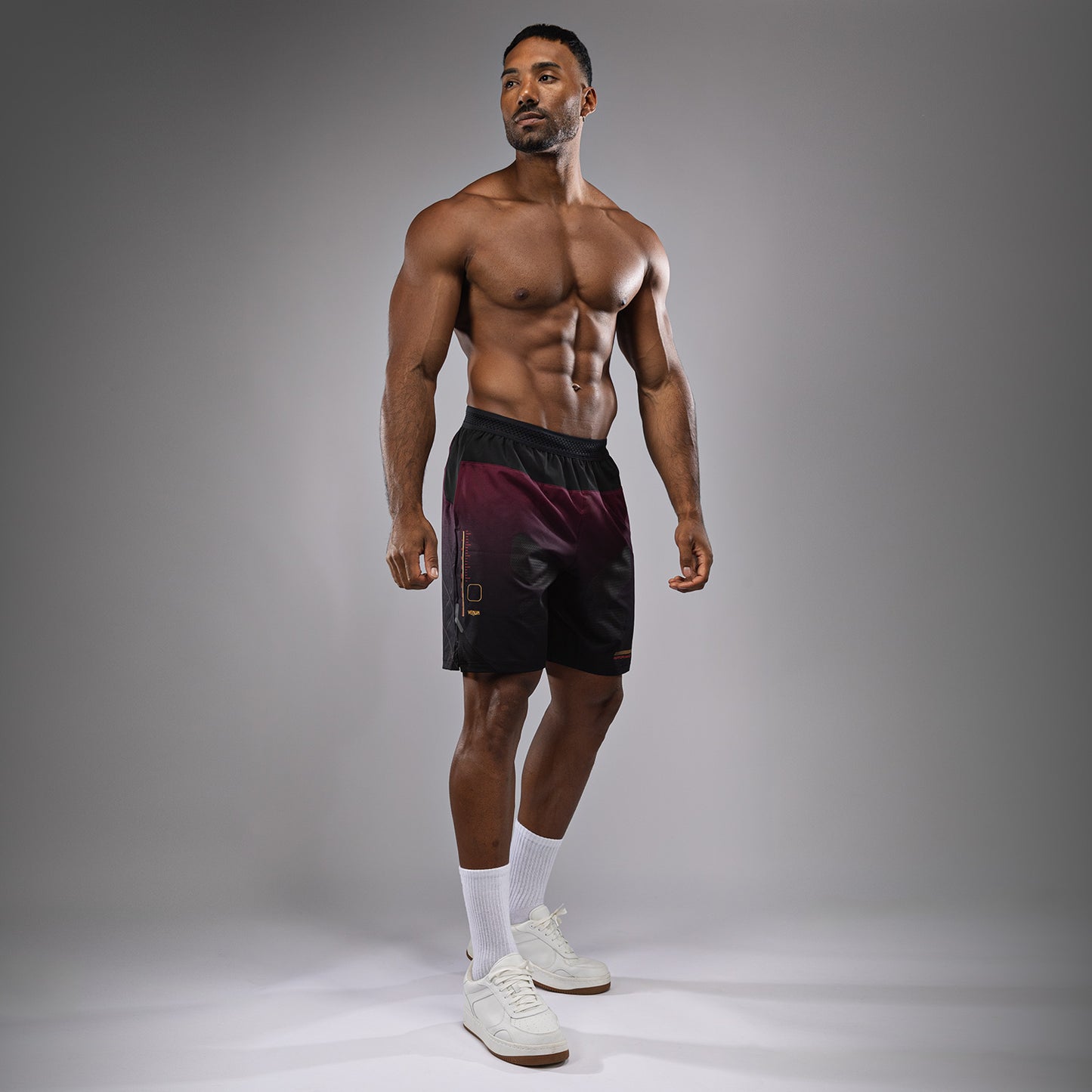 Venum Tactical XT Pantalón Corto de Entrenamiento - Negro/Burdeos/Oro