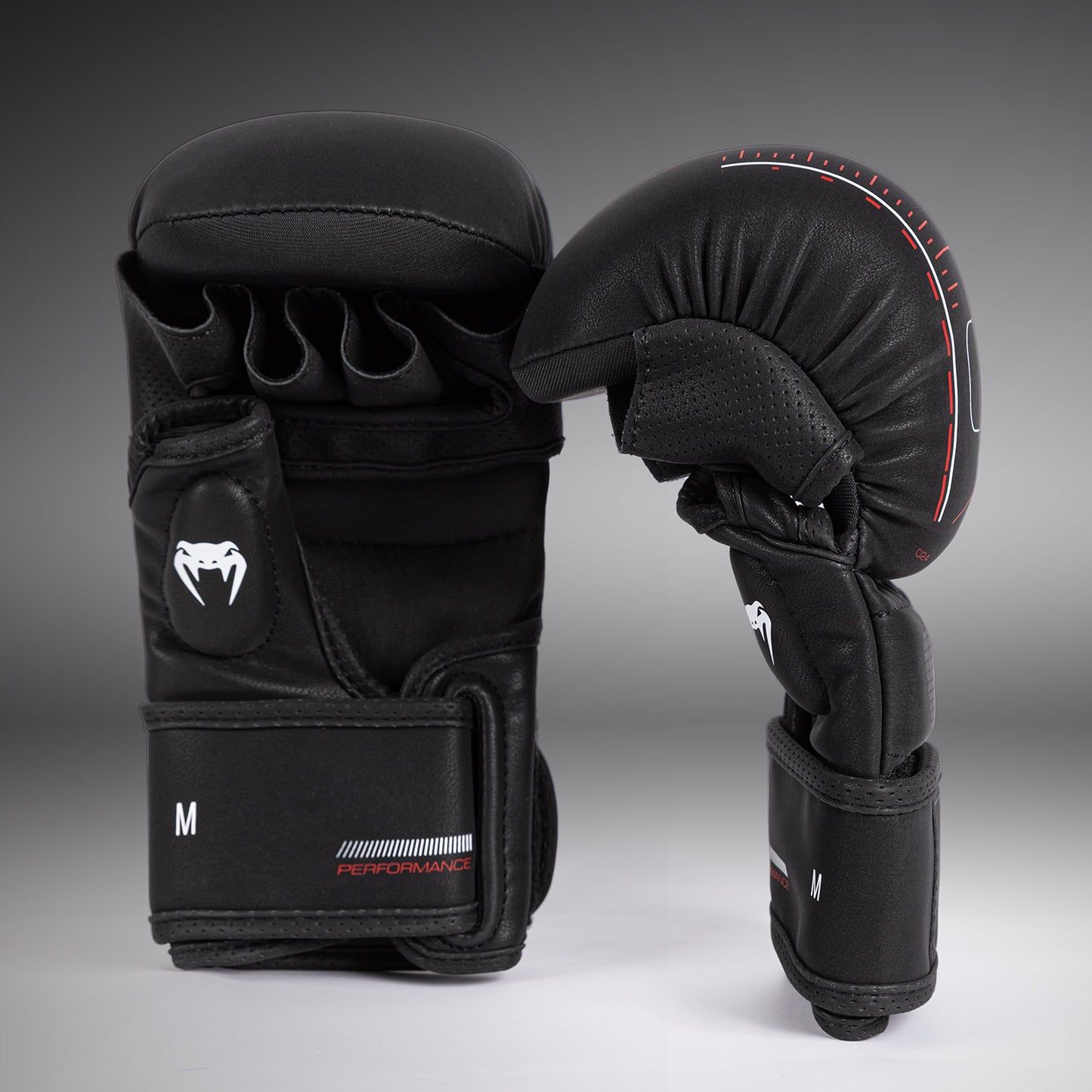 Venum Tactical XT Guantes de combate MMA - Negro/Rojo Fuego