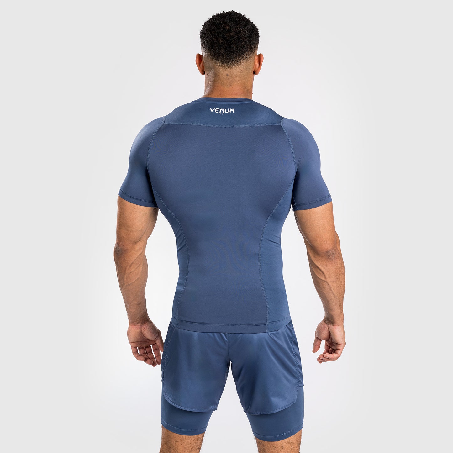 Venum Attack Rashguard de Manga corta para Hombre - Azul marino