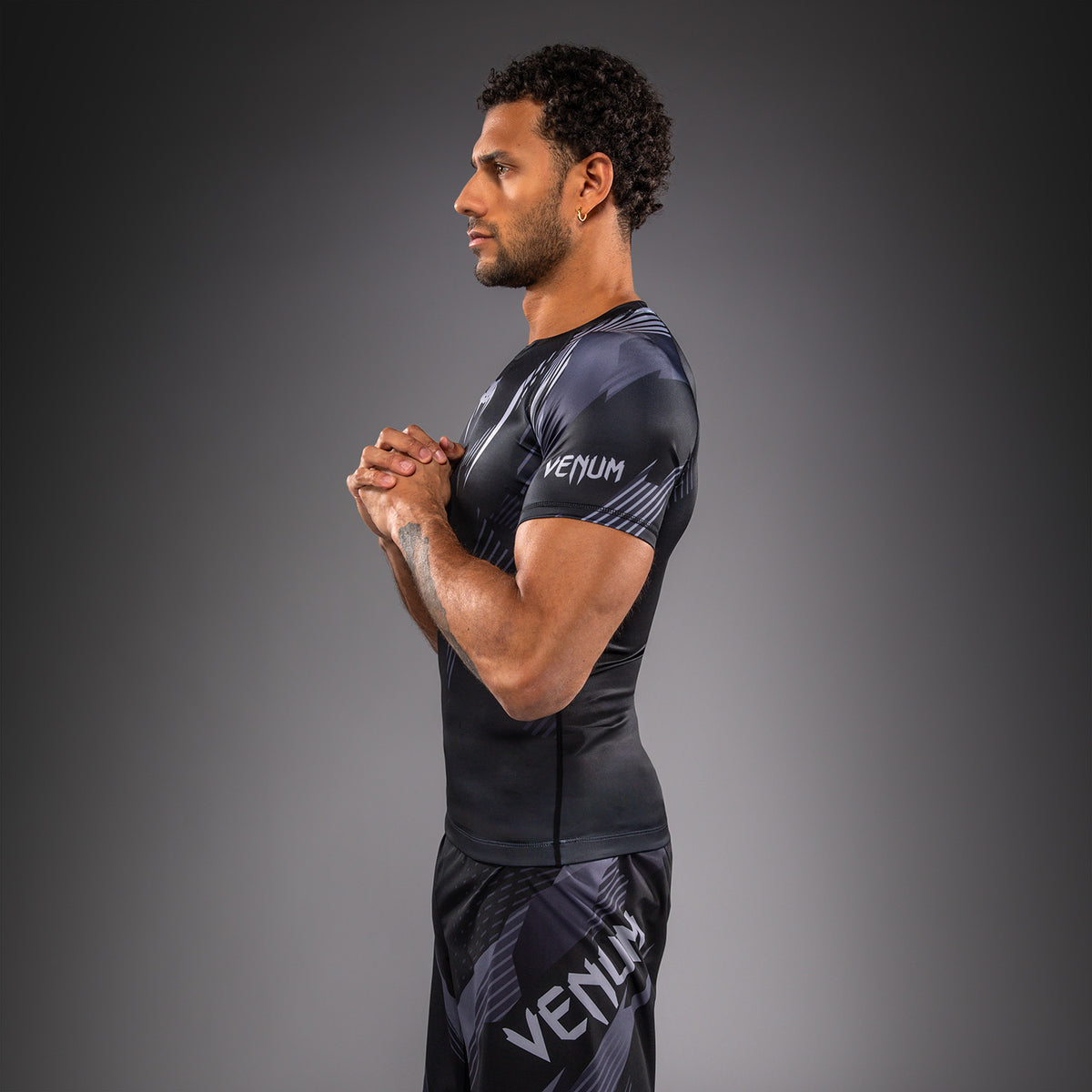 Venum No-Gi 6.0 Rashguard Manga Corta - Negro/Gris