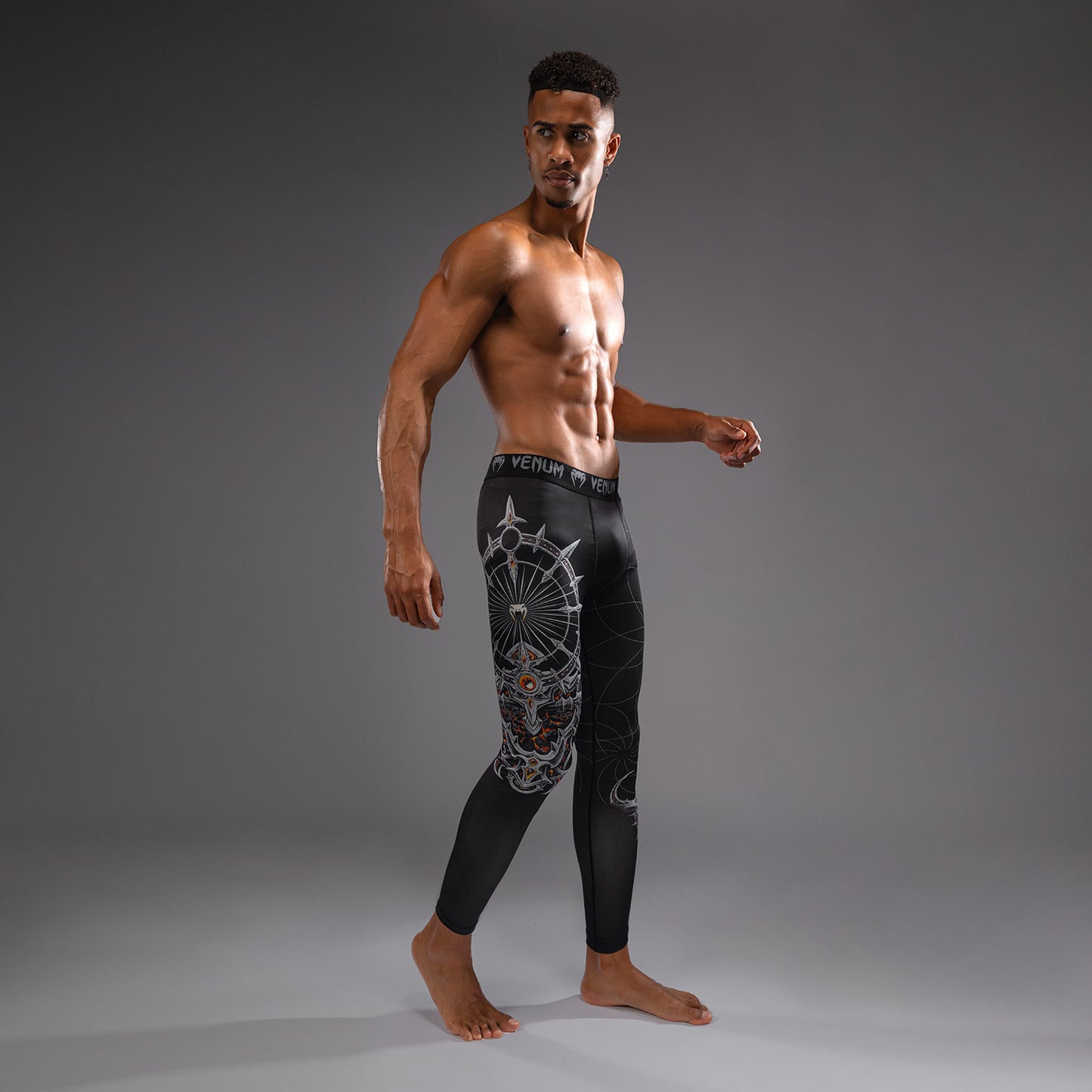 Venum Gladiator 5.0 Mallas Para Hombres - Negro/Plata