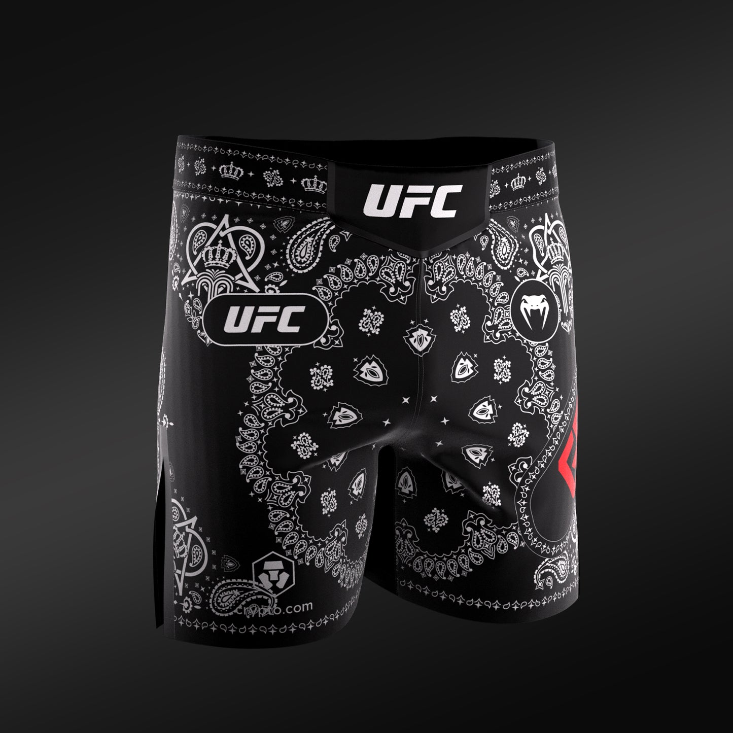 UFC Adrenaline Unrivaled by Venum King Green Pantalones cortos de vale tudo para hombre - Negro