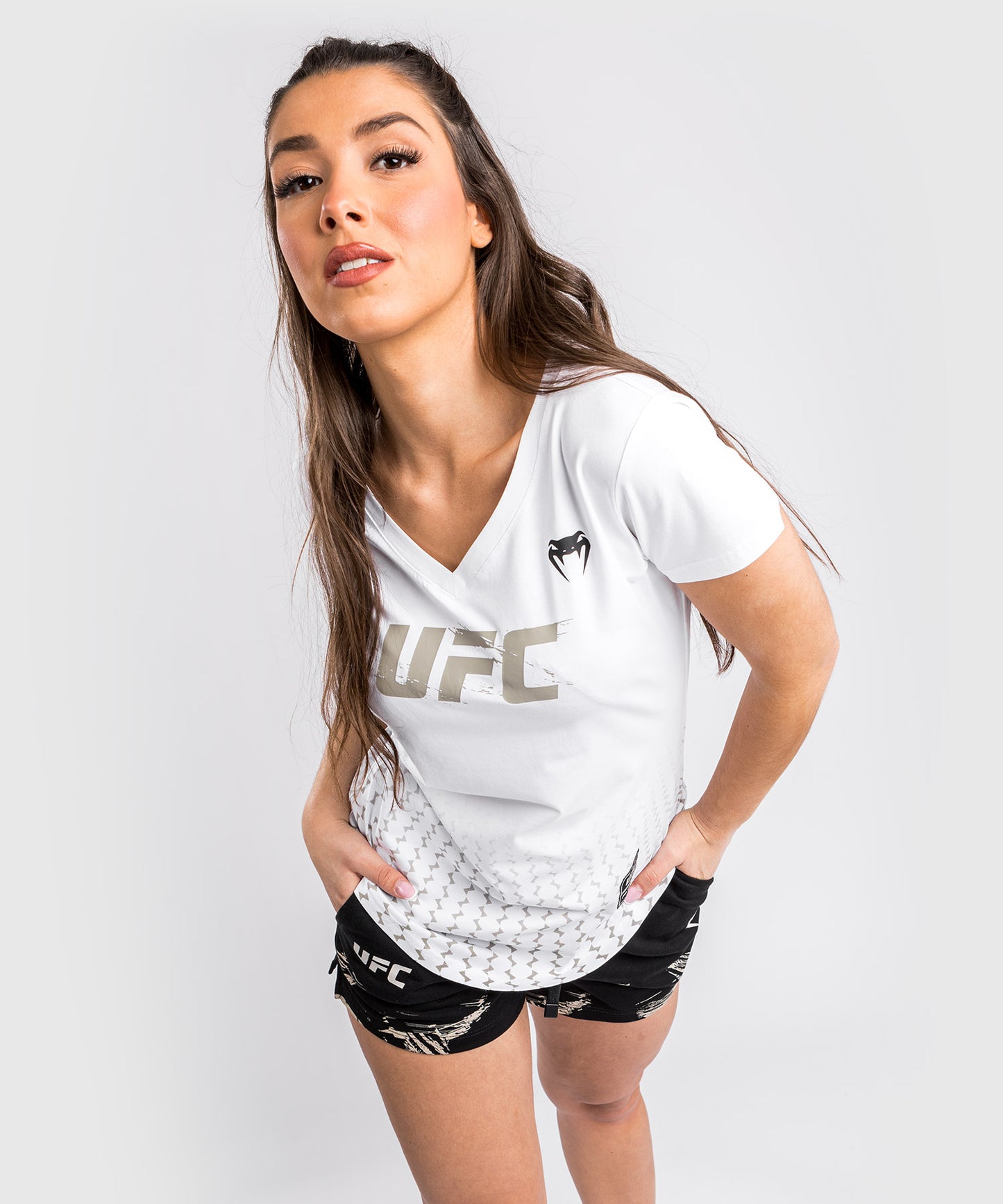 Camiseta UFC Venum Authentic Fight Week 2.0 - Para mujer - Blanco