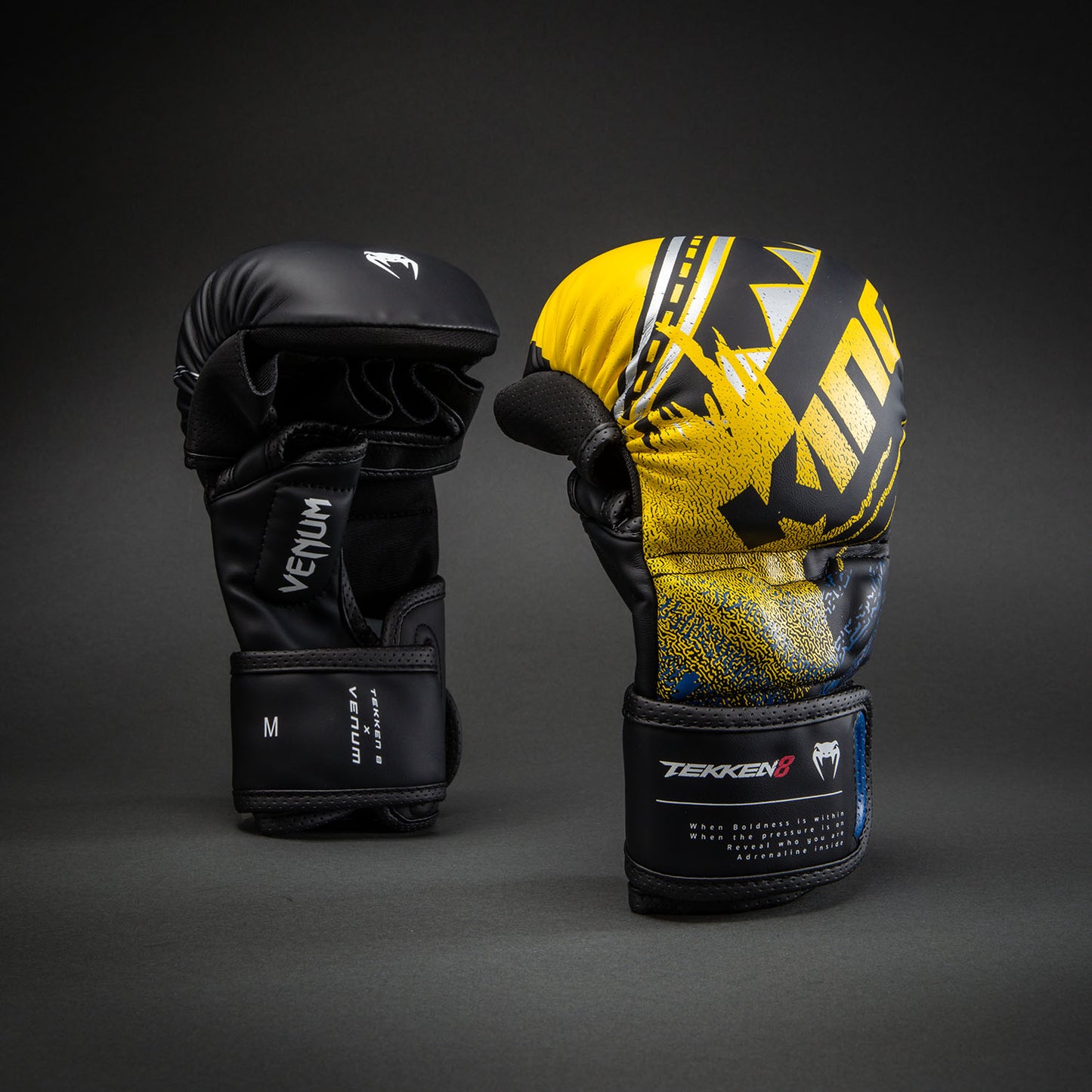 Venum x TEKKEN 8 Guantes de sparring King - Negro/Amarillo