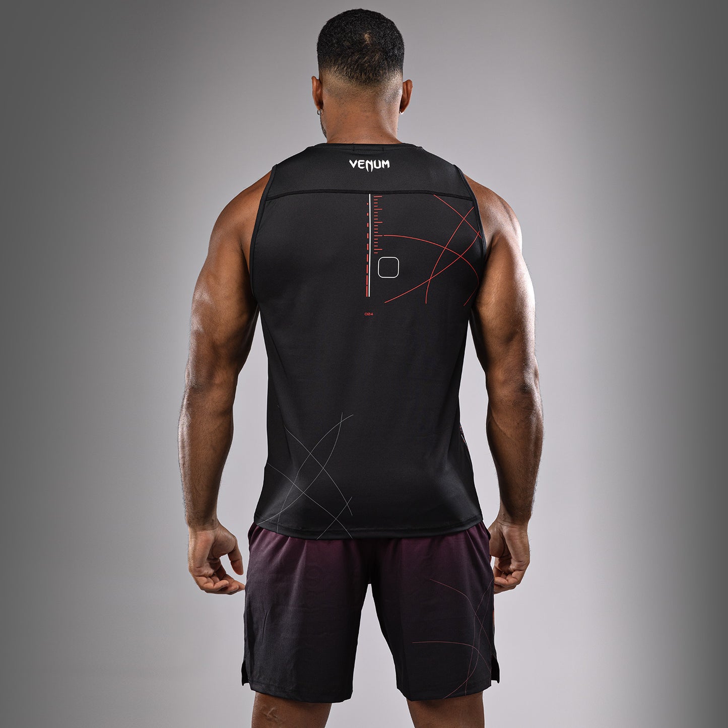 Venum Tactical XT  Camiseta de tirantes para hombre Dry Tech - Negro/Rojo fuego