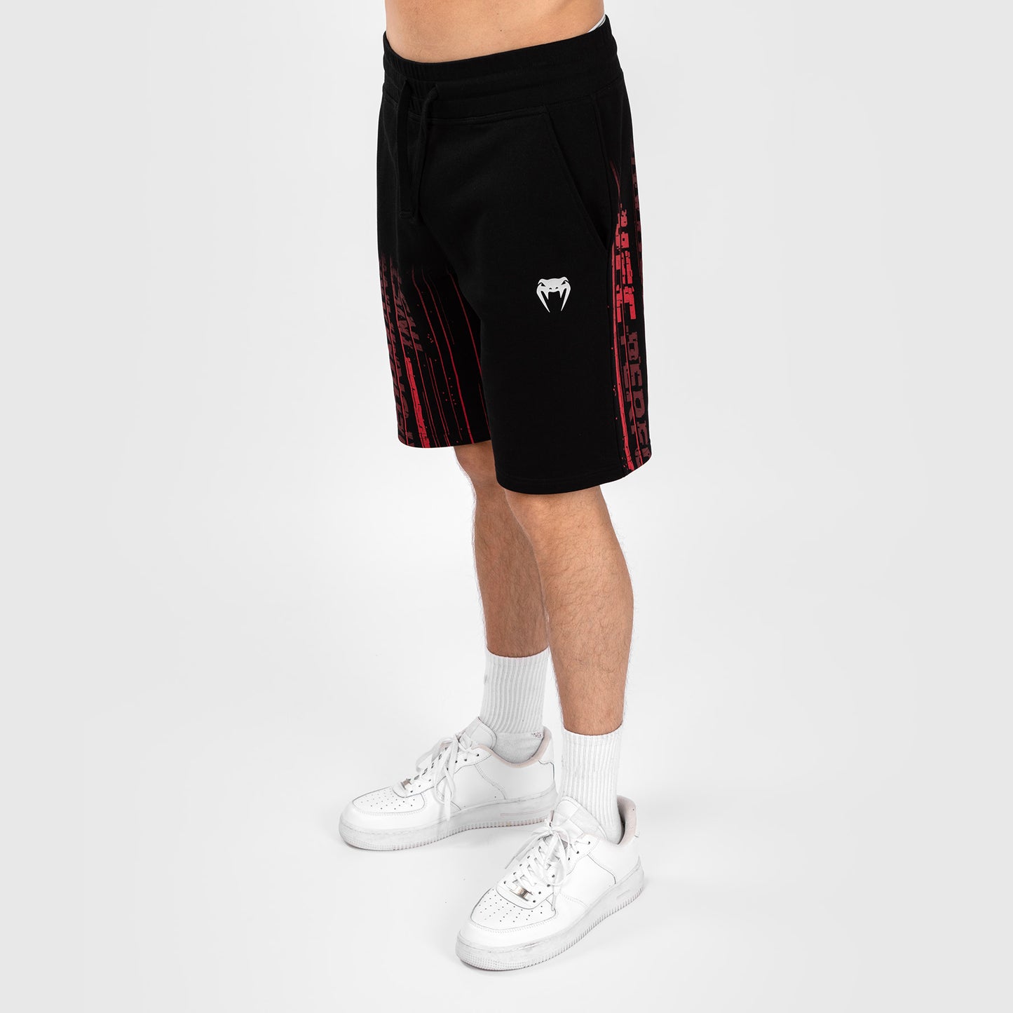 UFC Venum Performance Institute 2.0 Pantalón Corto de Algodón para Hombre - Negro/Rojo