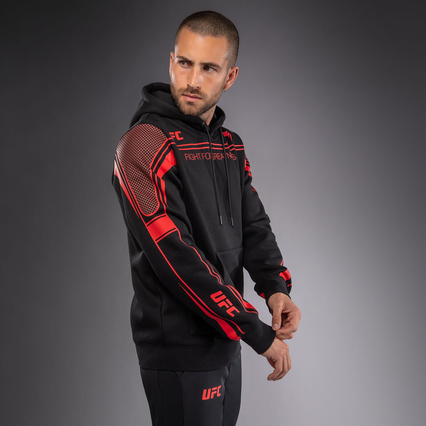 Venum UFC Unity by Venum Authentic Fight Week Sudadera con Capucha para Hombre - Negro