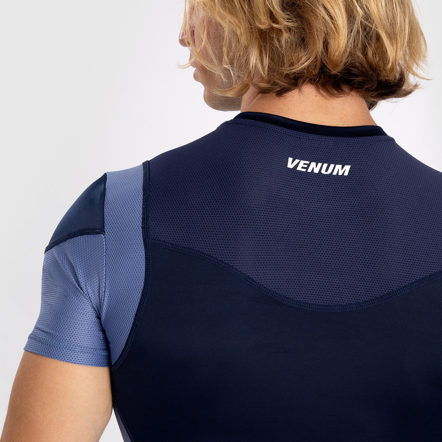 Venum Tempest Camiseta Rashguard De Manga Corta para Hombre - Azul Marino/Azul