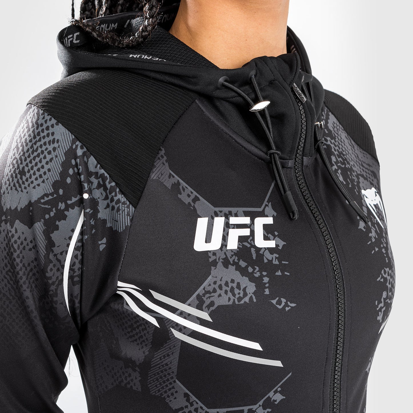 UFC Adrenaline by Venum Sudadera Personalizada Authentic Fight Night para Mujer - Negro