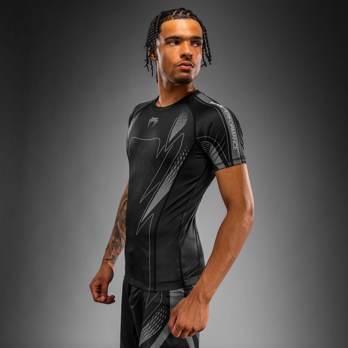 Venum Amazonia Reborn Camiseta de compresión de manga corta - Negro/Gris