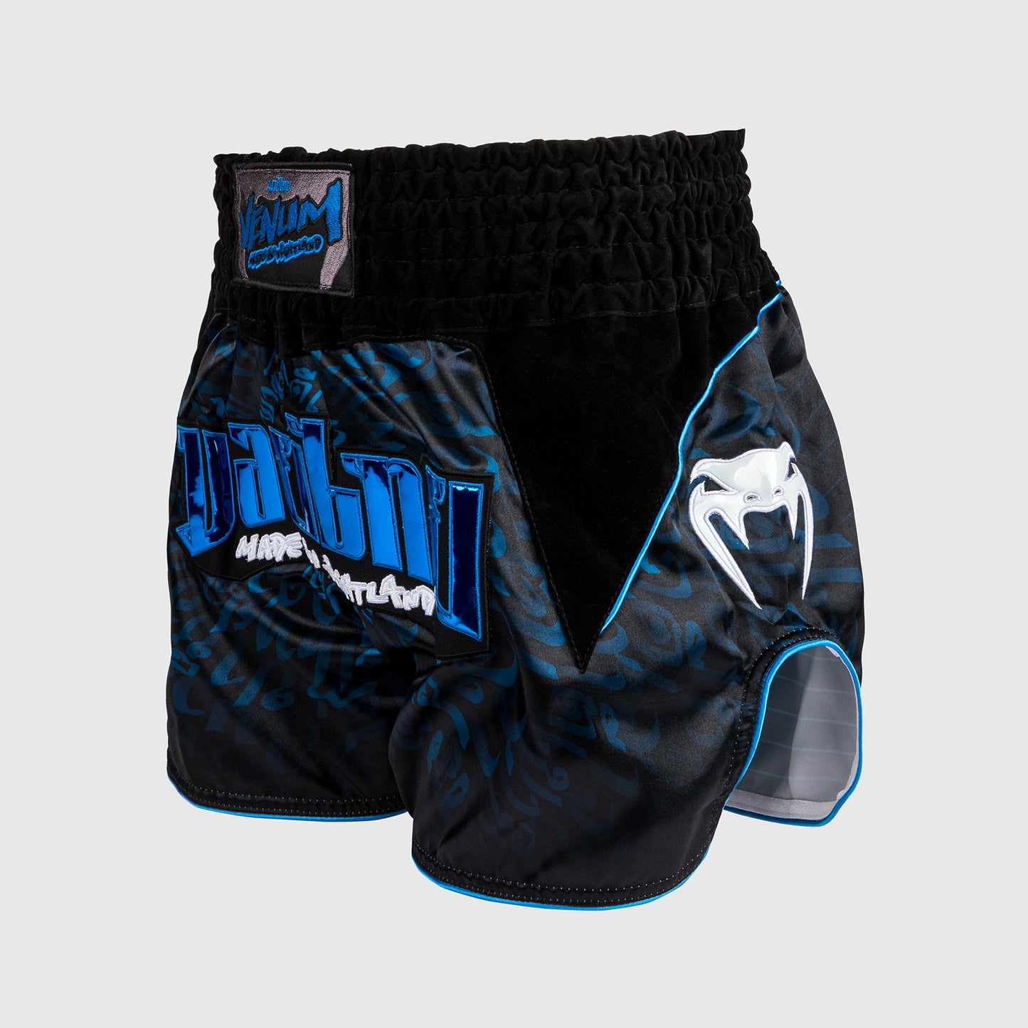 Venum Attack Pantalones cortos de Muay Thai - Negro/Azul