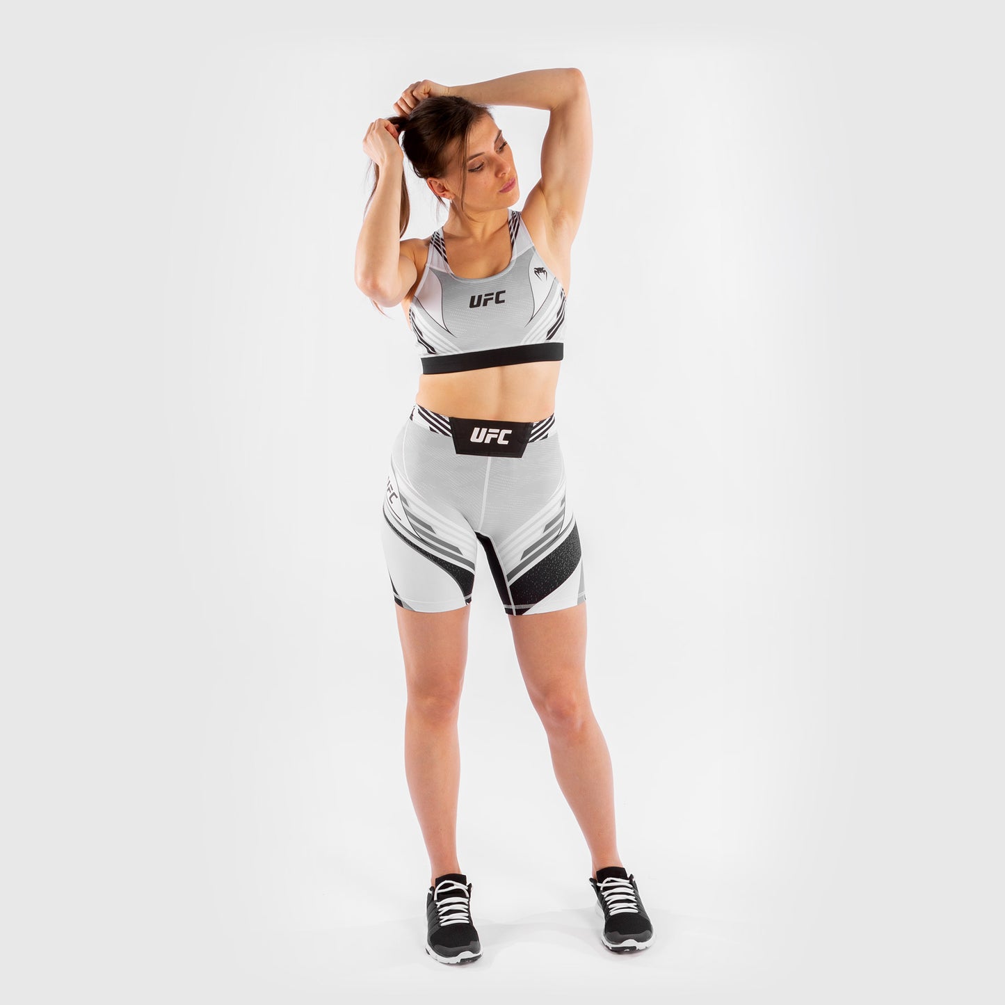 Pantalón De Vale Tudo Para Mujer UFC Venum Authentic Fight Night – Modelo Largo - Blanco