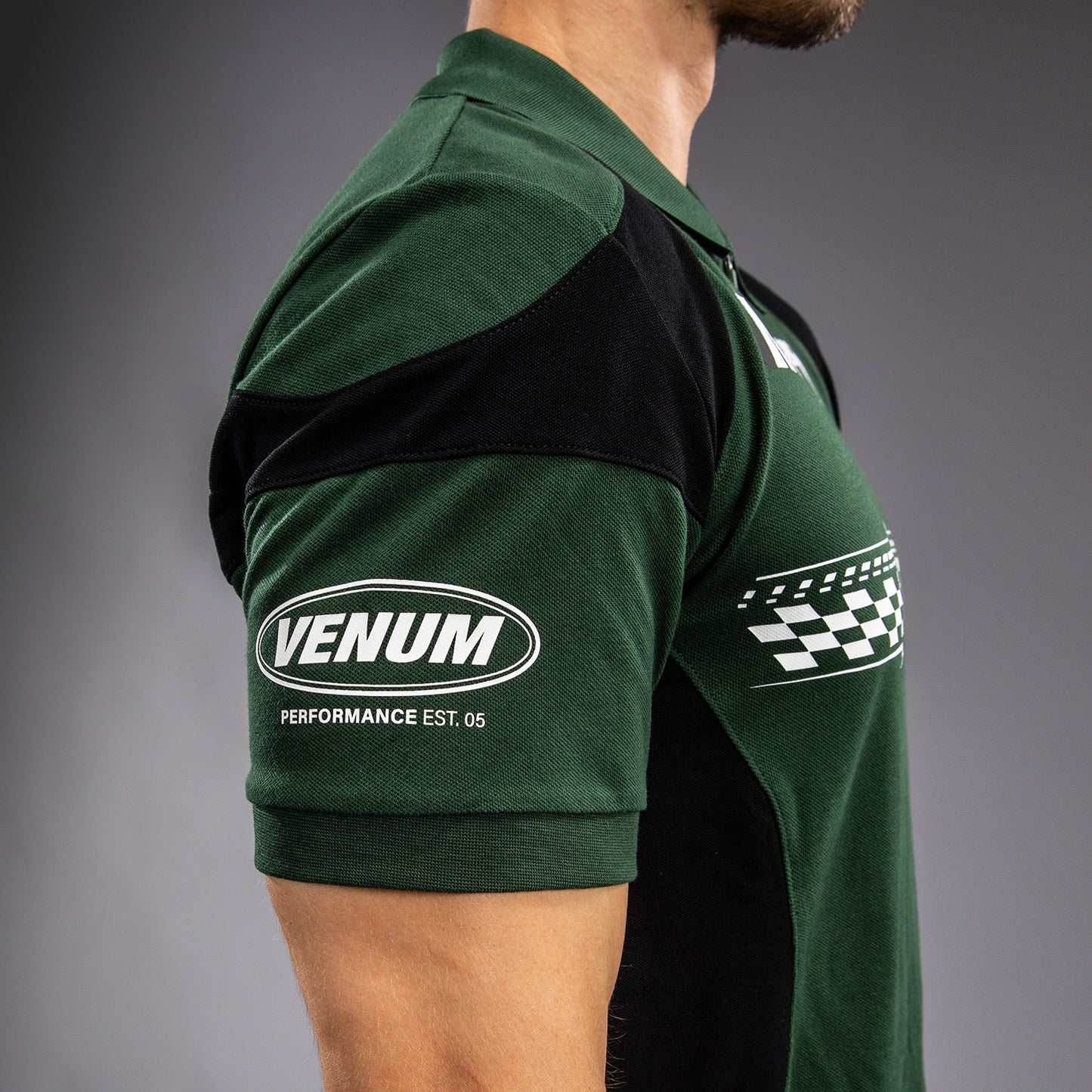 Venum Motorsport Polo de Algodón - Bosque Profundo