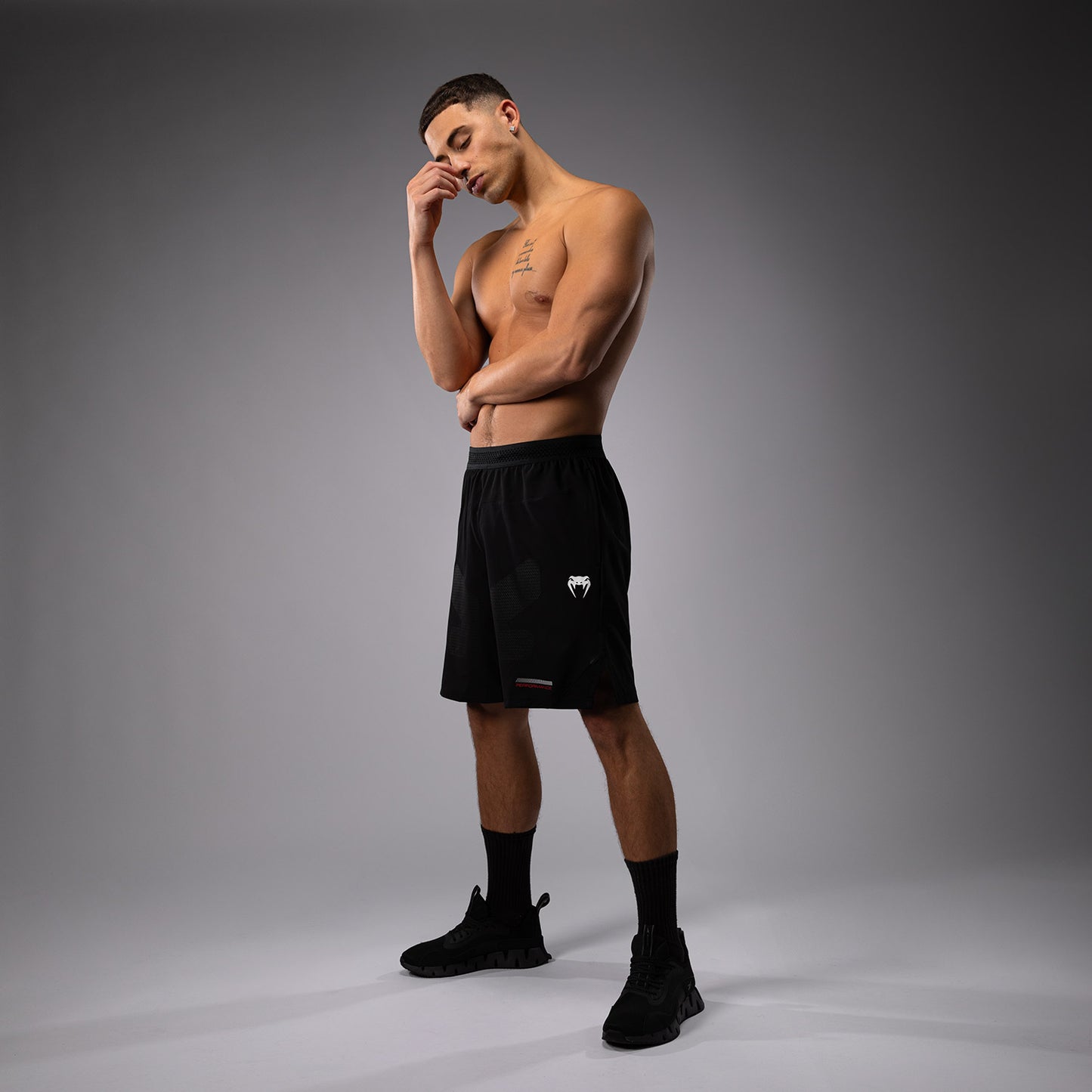 Venum Tactical XT  Pantalón Corto de Entrenamiento Hombre - Negro/Rojo Fuego