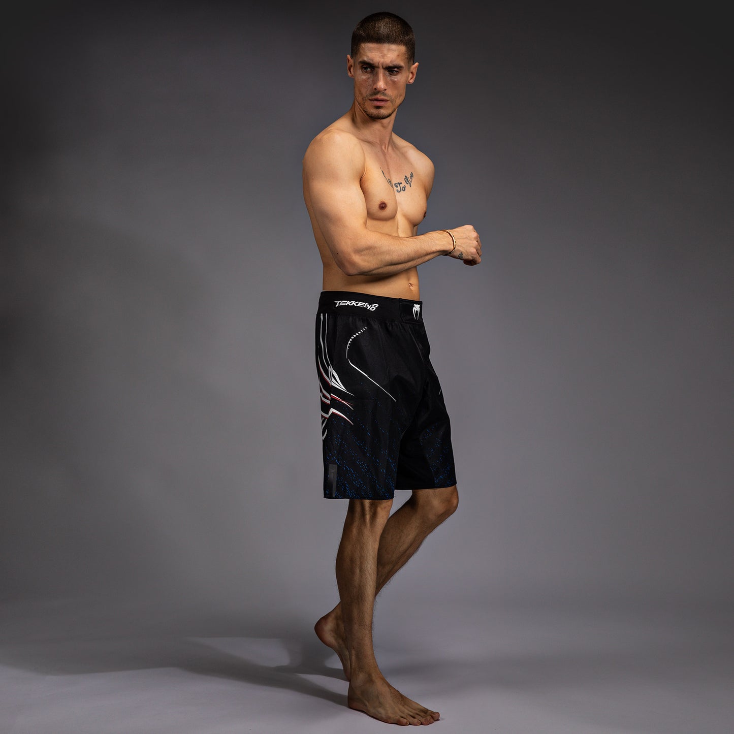 Venum x TEKKEN 8 - Jin Kazama Pantalones de Lucha - Azul/Negro/Blanco