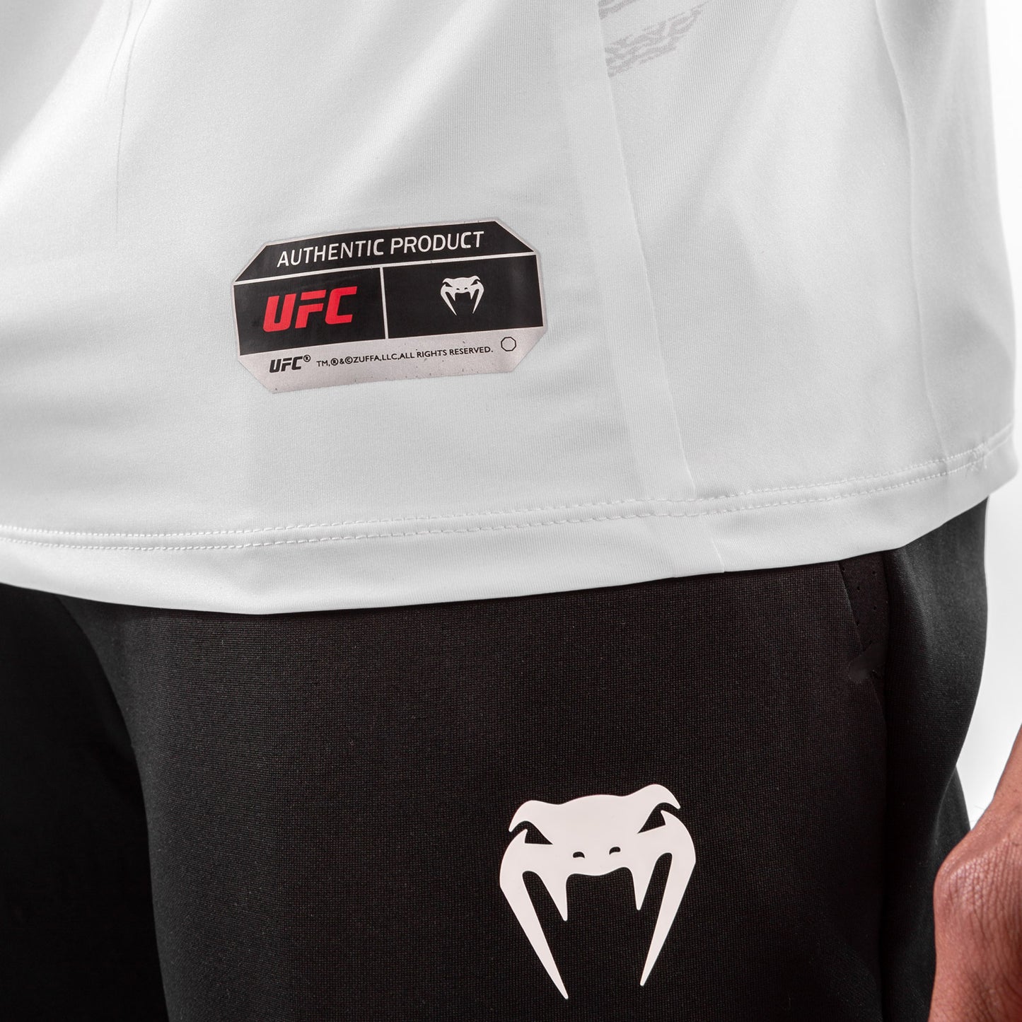 Camiseta Técnica Para Hombre Personalizada UFC Venum Authentic Fight Night - Blanco