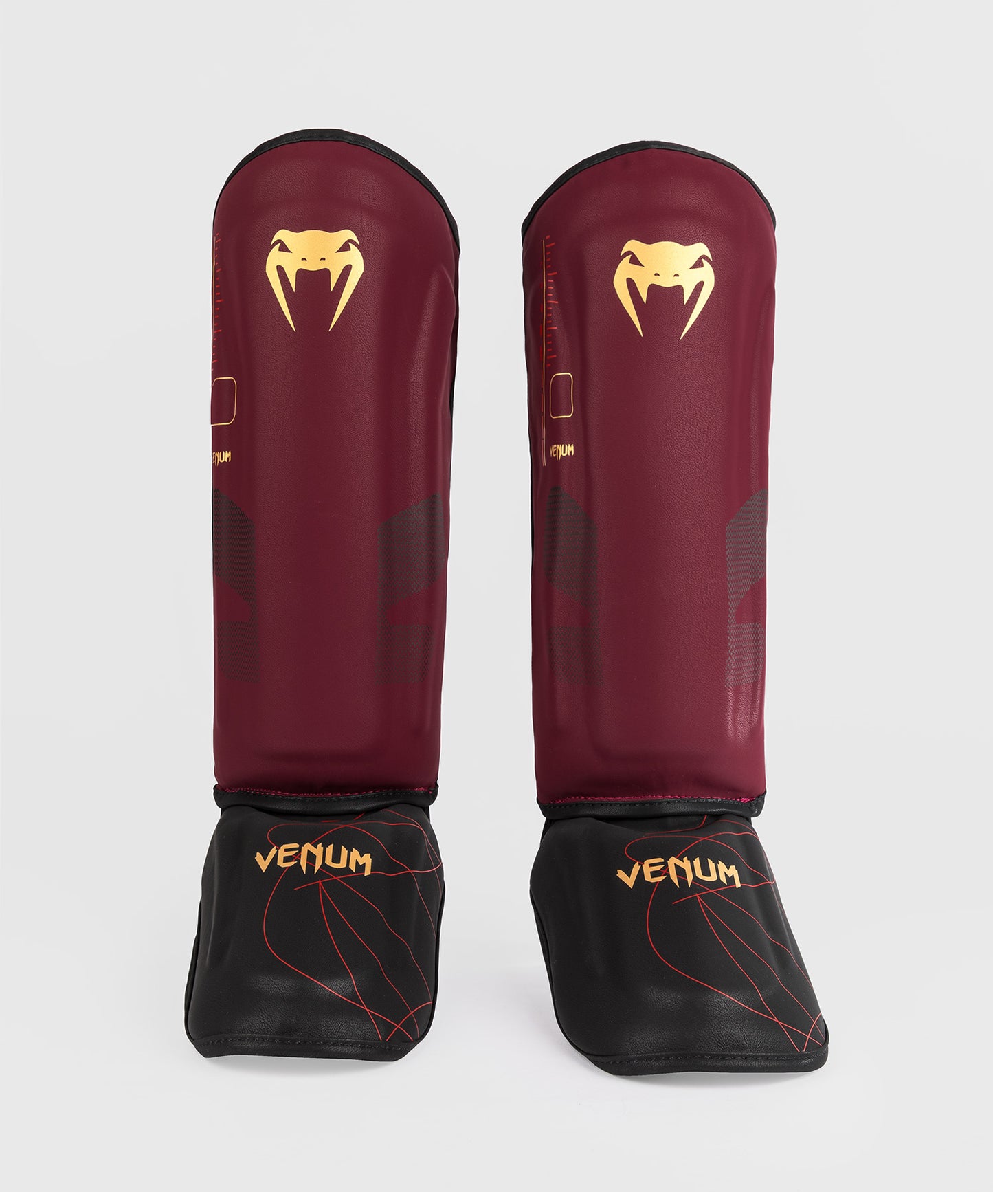 Venum Tactical XT Espinilleras - Negro/Burdeos/Oro