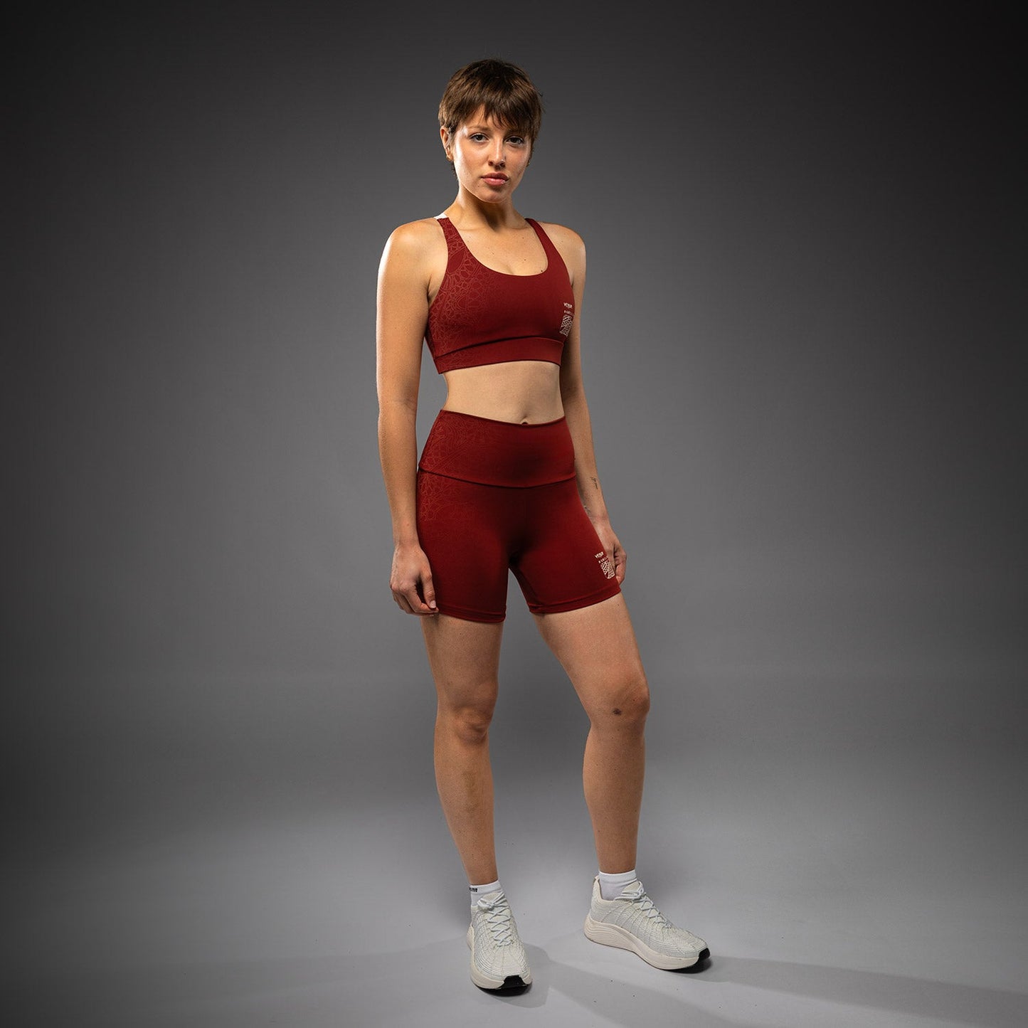 Venum Serpenti Pantalones Cortos Vale Tudo Mujer – Burdeos/Marfil